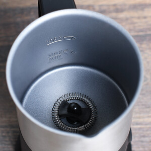 Kitchen Master Stainless Steel Milk Frother with LED Indicator - Black and Silver by Kitchen Master