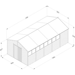 4LIFE Apex Shed 10x20 - Installation Included / With Base / 8 by Forest Garden