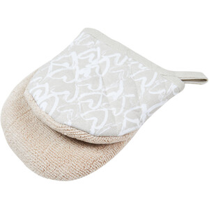 Pack of 2 Gold Heart Air Fryer Micro Oven Mitts - Natural