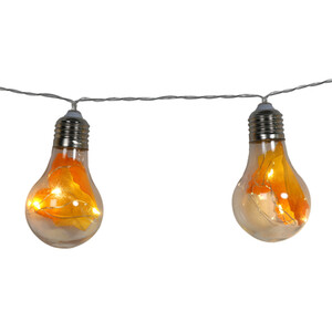 10 Autumnal Encased String Lights - Orange