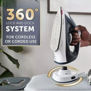 Breville VIN439 Turbo Charge Cordless Iron 2600W Steam Shot Navy - Navy by Breville