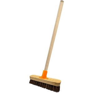 Strong Stiff Deck Scrubber Hard Bristle Brush With Wooden Handle - Brown by STORM TRADING GROUP