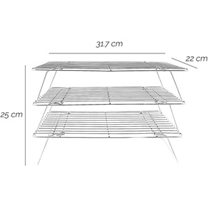 Innoteck 3 Tier Stackable Cake Cooling Rack - Chrome by Innoteck