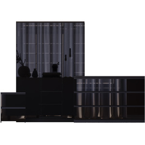 Vida Designs Glinton 3 Piece FSC Bedroom Set - Black by Vida Designs