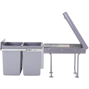 Bin Pull-Out Double Kitchen Waste Unit - Grey by Kidkid
