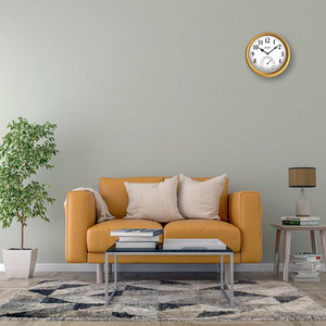 Pololio Wall Clock with Thermometer - Mustard Yellow by Audlee