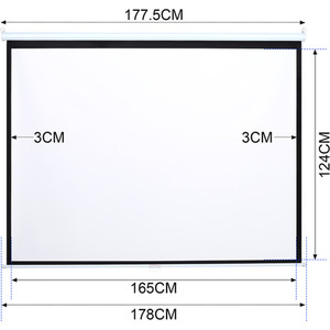 Manual Projector Screen Matt Pull Down Projection by Livingandhome