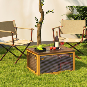 3-Tier Large Collapsible Storage Bins - Yellow by Costway