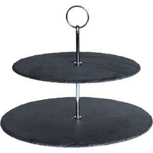 Two Tier Slate Cake Stand