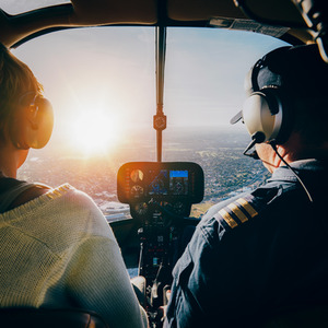 12 Mile Helicopter Flight with a Glass of Bubbly Chocolates Gift Experience - Pink by Find Me A Gift