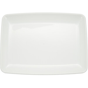 Pack of 3 Rectangular Serving Platters - White