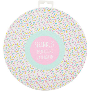 Sprinkles Round Cake Board 25cm - Multicolour