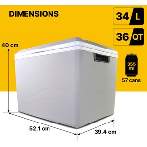 Koolatron 12V Electric Cool Box - Grey by Koolatron