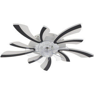 LED Ceiling Fan Light with Butterfly Wing Design - Black by Livingandhome