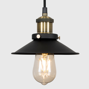 Cononial Black Ceiling Light Pendant - Black by ValueLights