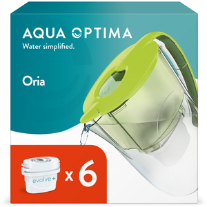 Oria Water 2.8L Filter Jug - Green / 6 pack by Aqua Optima