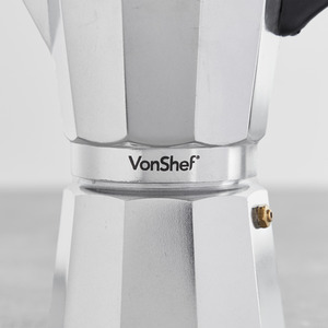 Aluminium Stovetop Espresso Maker - Silver / 300ml by VonShef