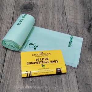 10L Compostable Food Waste Caddy Bags - Green by Groundsman