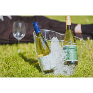 BarCraft Clear Acrylic Double Sided Drinks Pail Cooler, Labelled - Clear by BarCraft