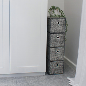 Urban Paper 4 Drawer Storage Unit - Grey by JVL