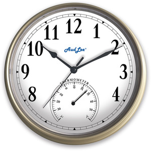 Tub Wall Clock with Thermometer by Audlee