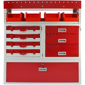 Firecracker Metal Van Racking - Red by Monster Racking