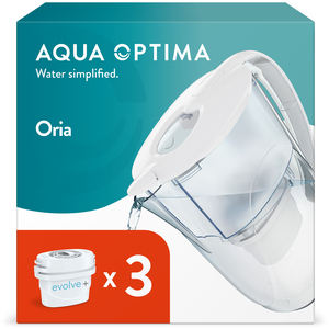 Oria Water 2.8L Filter Jug - White / 3 pack by Aqua Optima