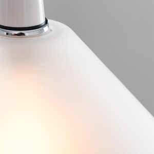 Pair Of Modern White Frosted Glass Ceiling Light Shades - White by ValueLights