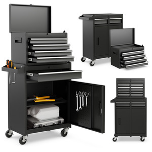 5-Drawer Rolling Tool Storage Cabinet - Black by Costway