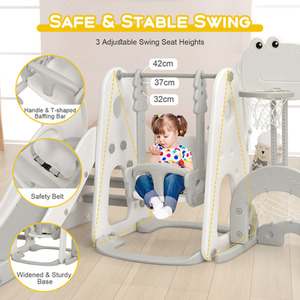 5 in 1 Climber Slide Playset by Costway