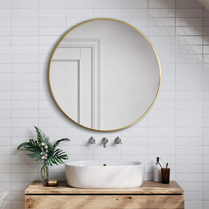 Round Bathroom Wall Mirror - Gold / 70cm / 3.8kg by lifeideas