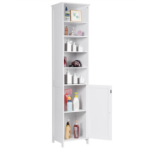 Bathroom Tall Cabinet Freestanding Storage Organizer - White by Costway