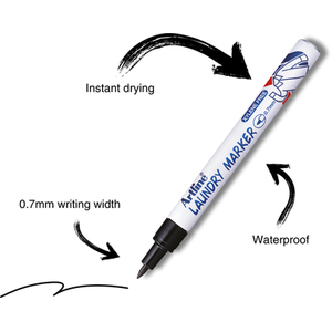 Artline Laundry Marker Pen - Black by Artline