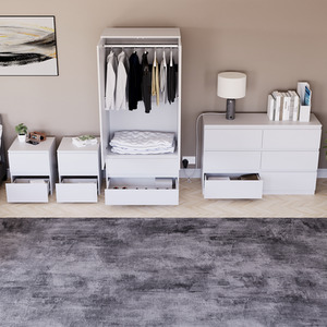 Denver Bedroom Set (2 Drawer Bedside (x2), 6 Drawer Chest, 2 Door Wardrobe) by Vida Designs