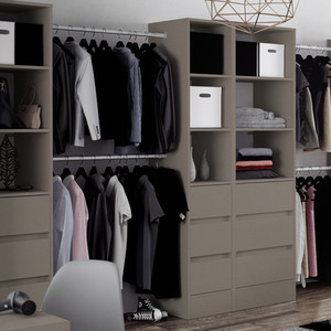 Spacepro 450mm Tower Unit with 3 Drawers - Stone Grey by Spacepro