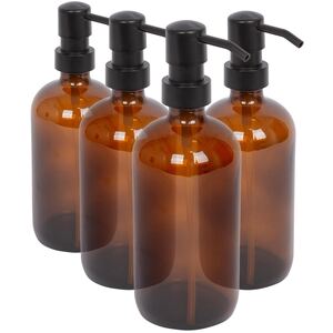 Glass Soap Dispensers - 500ml - Pack of 4 - Orange by Harbour Housewares