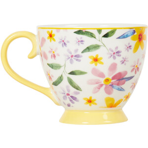 Flower Footed Mug - Yellow