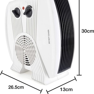 Electric Fan Heater with Thermostat 3000W - White