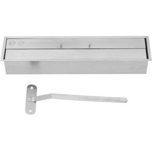 Stainless Steel Recessed Ethanol Fireplace - Black by Livingandhome