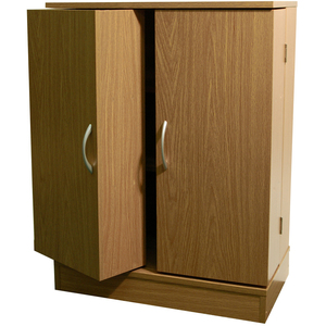 COLUMBUS - Double Door 324 CD 213 DVD Media Storage Cabinet - Oak - Oak by Watsons