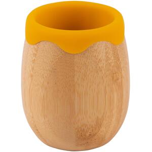 130ml Bamboo Baby Trainer Cup - Yellow / 9.5cm by Tiny Dining