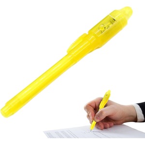 2PCS Invisible Ink Secret Message Pens Set with Light - Yellow by UMKY