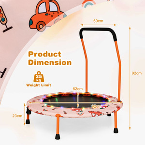 92CM Kids Trampoline with LED Lights by Costway