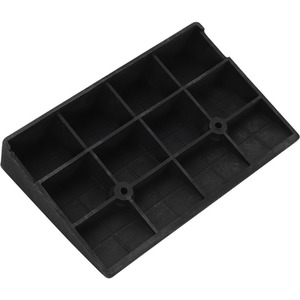 2-Pack Heavy-Duty Rubber Curb Ramp - Black / Overall Dimensions: 50cm W x 32cm D x 11cm H by Livingandhome