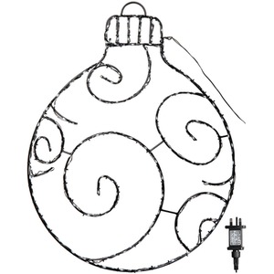 Christmas Bauble with 245 LEDs in Blue and White - Black by Samuel Alexander