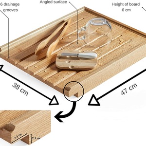 Wooden Draining Board Traditional Belfast Butler Sink - Brown by NOVECRAFTO