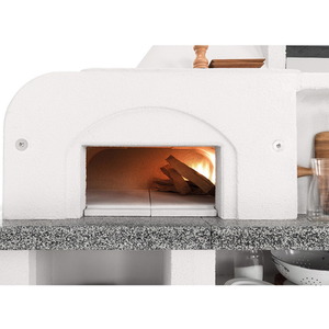 Antille Outdoor BBQ Kitchen with Wood Fired Oven - Grey by Palazzetti