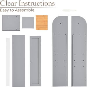 Toilet Roll Holder with Cabinet - Grey by Christow