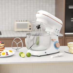 HOMCOM Stand Mixer 4.5L Food Mixer for Baking 6 Speeds and Pulse Setting - White by HOMCOM