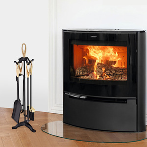 5Pcs Fire Companion Set Fireside Tools - Black by Costway